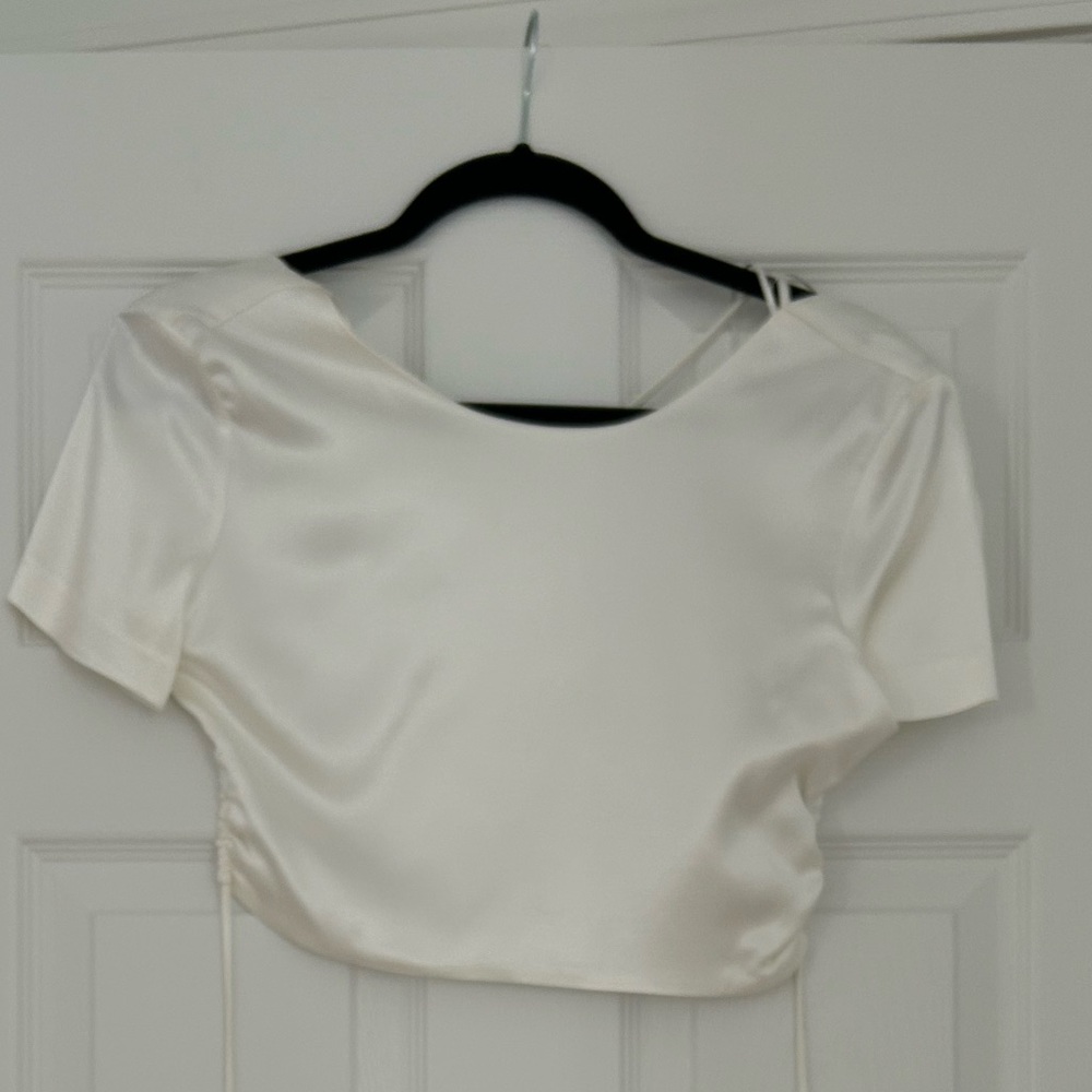 Zara “silk looking” crop top